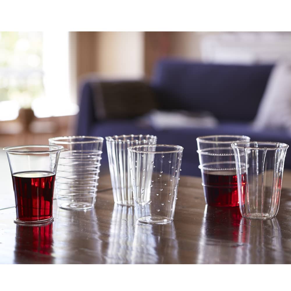 IWA Wine Accessories – wholesale Drinking glass/cup – NEW Mardi Gras Tumblers Set of 6 #151893