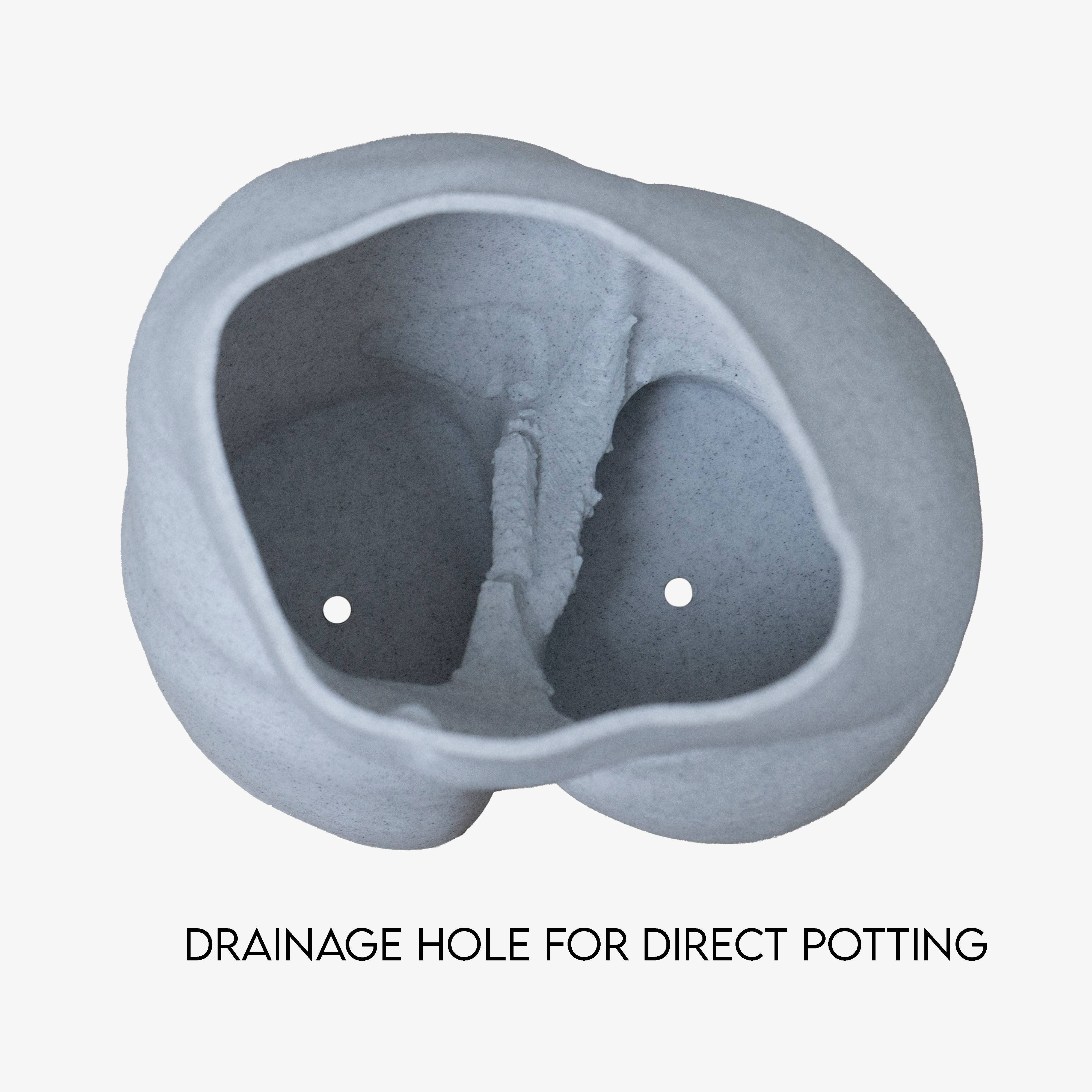 alterly – Großhandel Blumentopf – Curvy Woman Beute-Übertopf, Übergröße, 3D-Druck, Weiß6