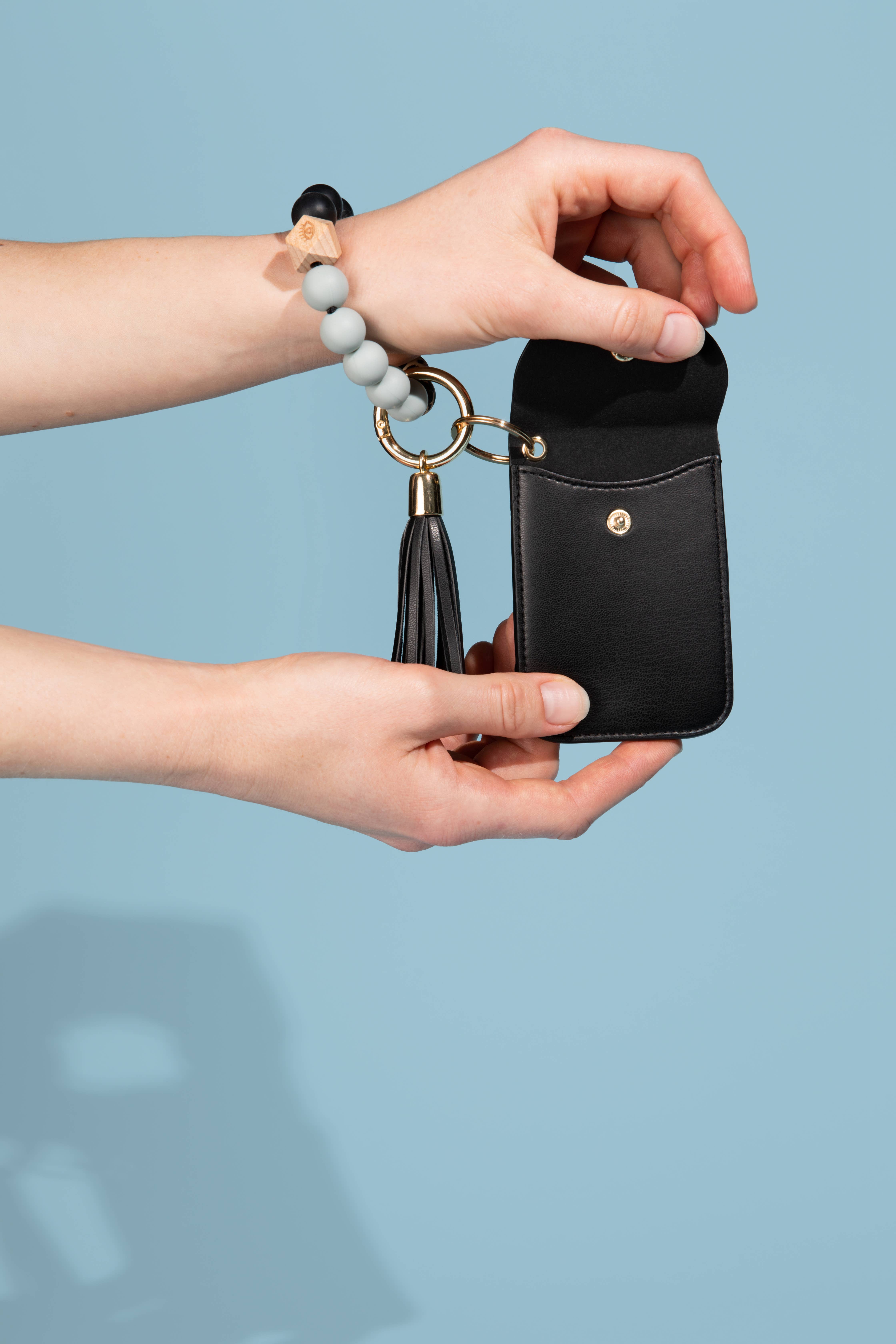 Sparkle Being - Vente Portefeuille – femme - Bracelet en silicone avec porte-cartes et porte-monnaie porte-clés (Laura)10