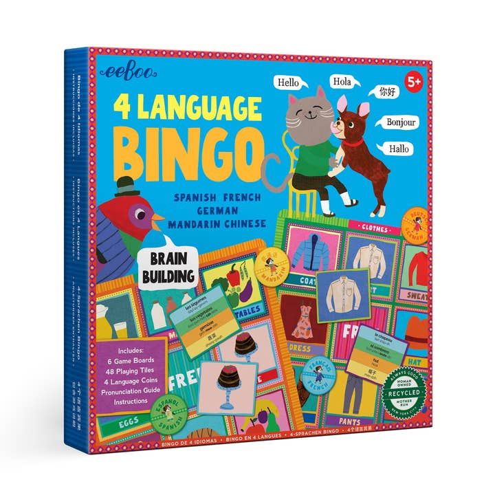 4 Language Bingo for wholesale by eeBoo