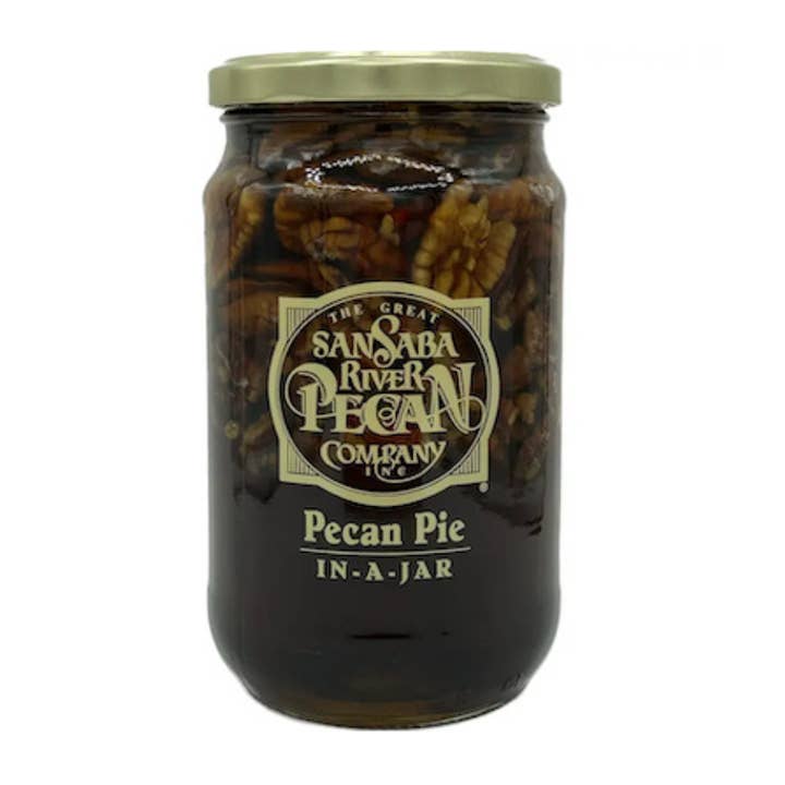 PECAN PIE IN A JAR for wholesale by THE GREAT SAN SABA RIVER PECAN CO