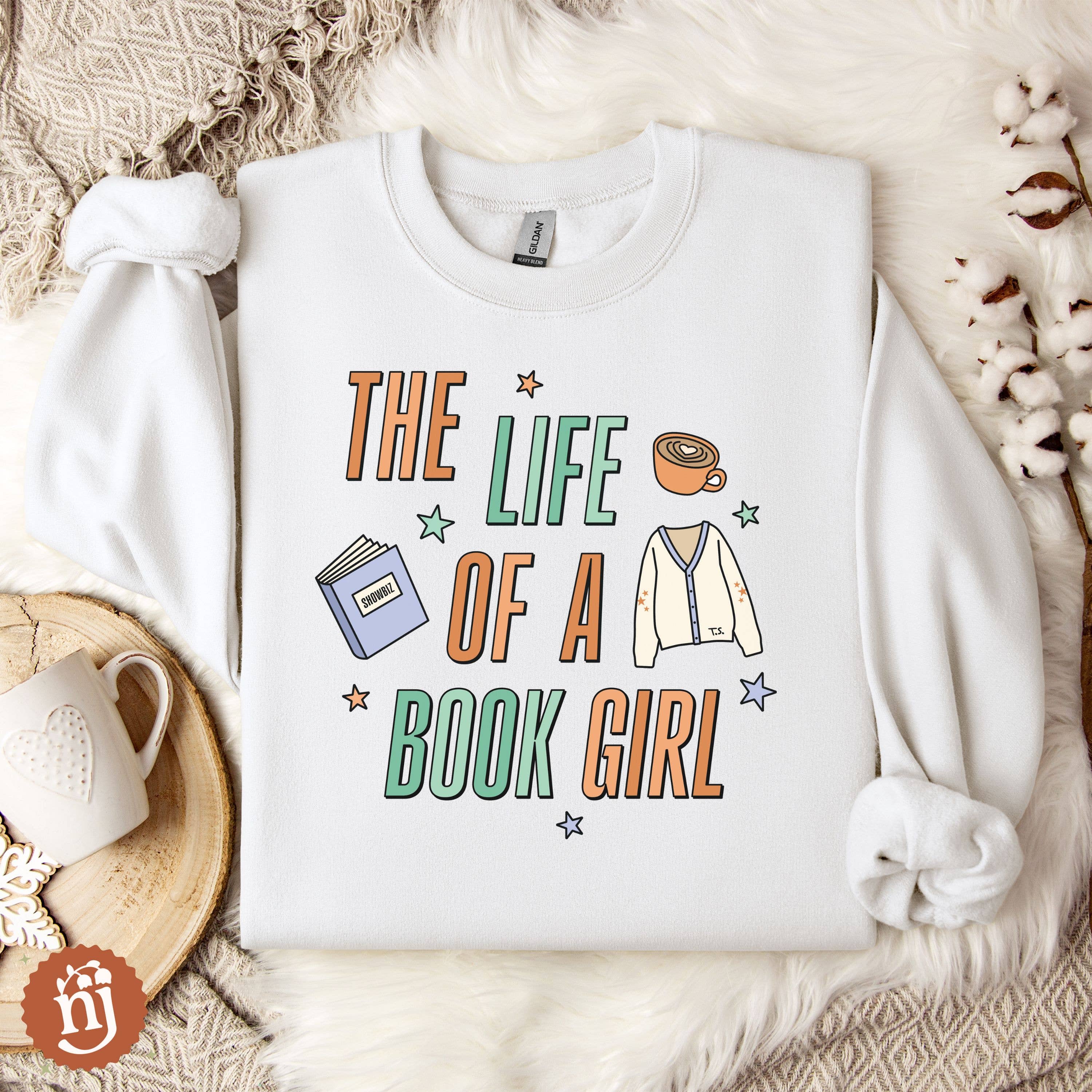 Nearly June Design Co - Wholesale Sweatshirt - Unisex - Taylor The Life of a Book Girl Sweatshirt2