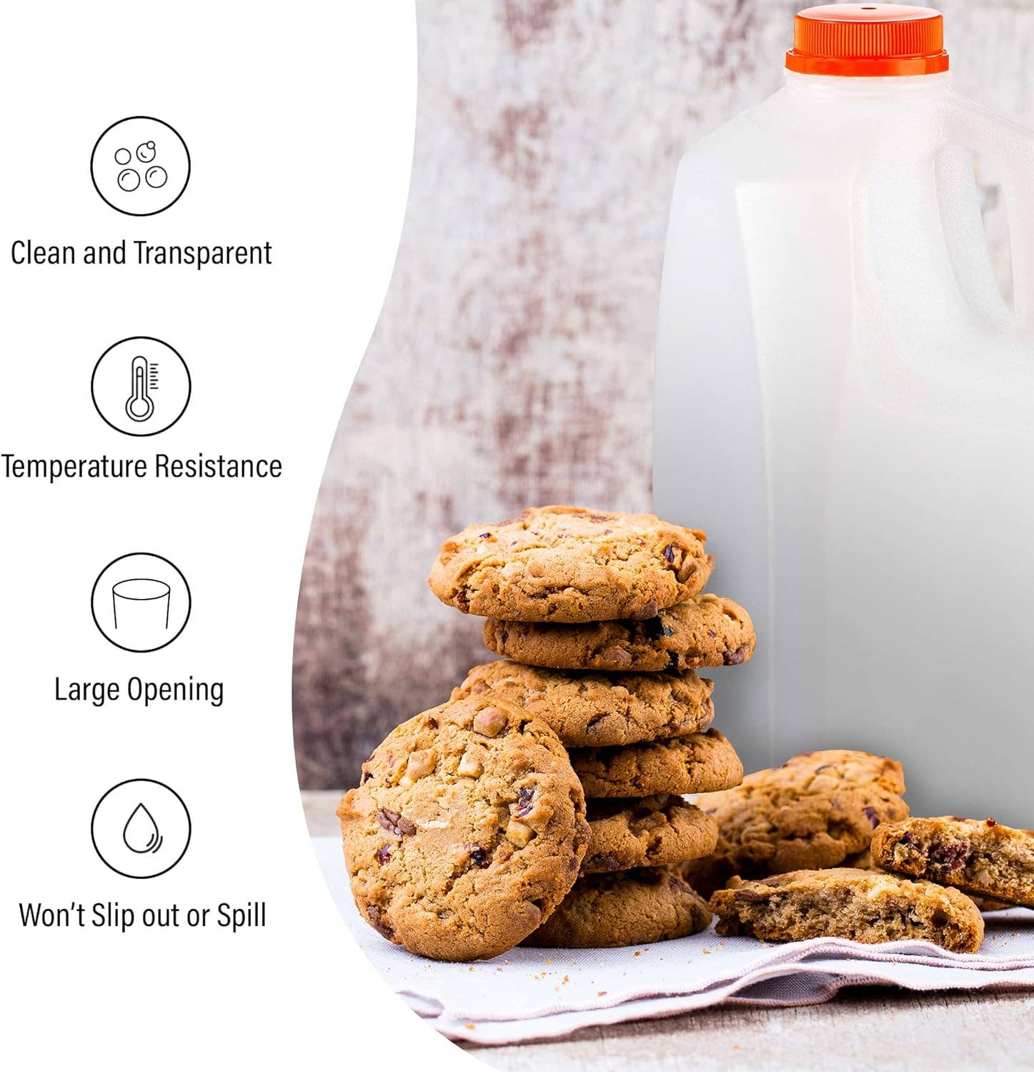 MT Products - Wholesale Water Bottle - MT Products 64 oz. HDPE Plastic Juice/Milk Bottles3