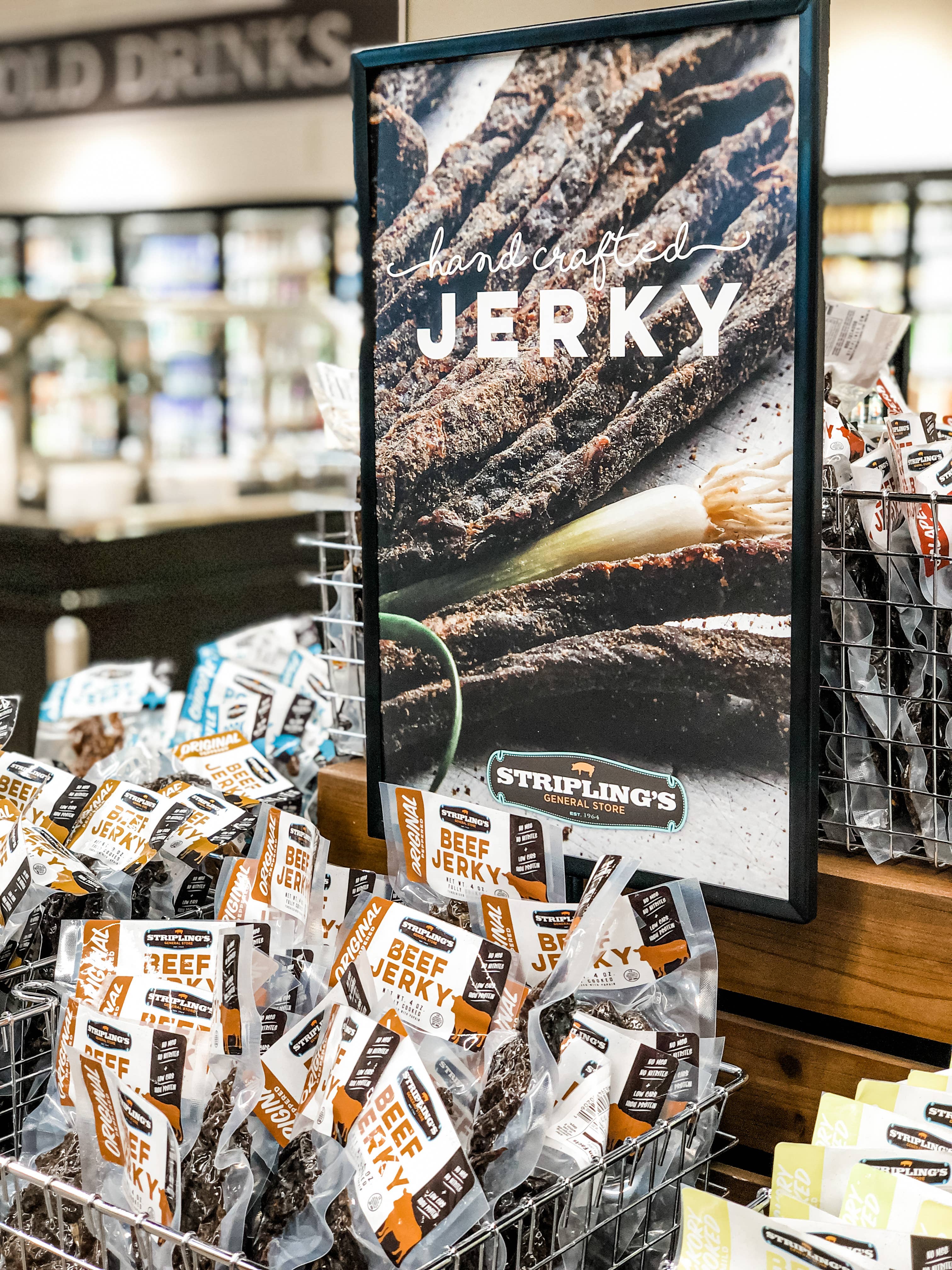 Stripling's General Store - Wholesale Jerky - 4oz Stripling's Beef Jerky - Peppered Original4