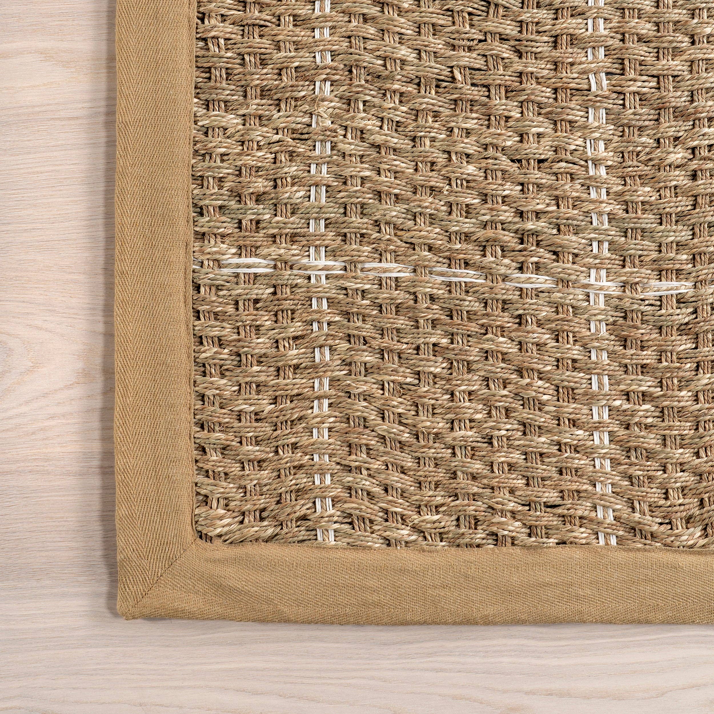 Beige Aubrielle Classic Seagrass Area Rug for wholesale on Faire3