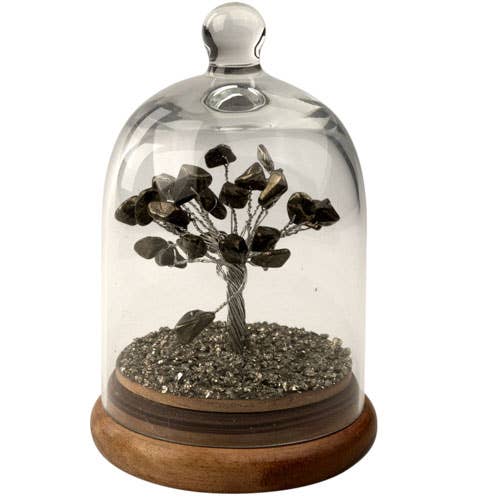 Benjamin International - Wholesale Decorative Tabletop Object - GEMSTONE TREES IN A GLASS DOME