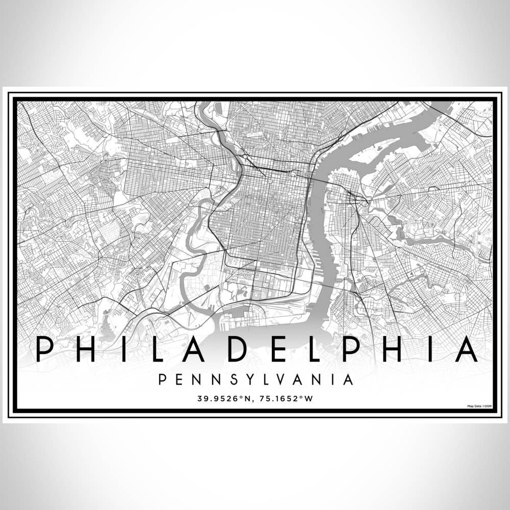 JACE.design - Wholesale Art Print - Philadelphia PA Map Print Classic3