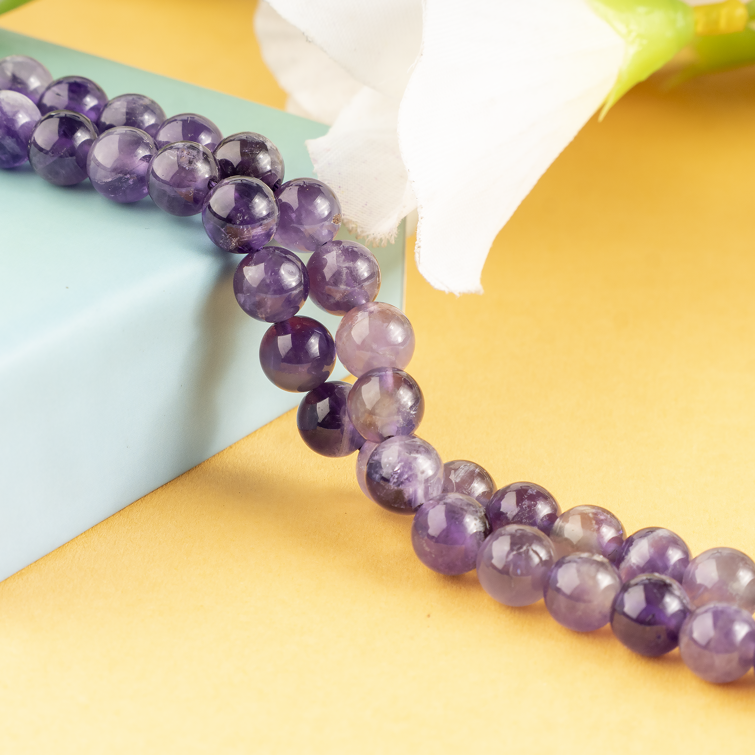 Soothing Crystals Beads - Vendita all'ingrosso Perline - Perle rotonde di cristallo | Ametista | Perle curative di pietra preziosa4
