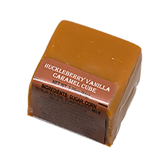 Spokandy Chocolatier - Wholesale Caramel - 2.25 oz Dulce De Leche Caramel: Huckleberry Vanilla