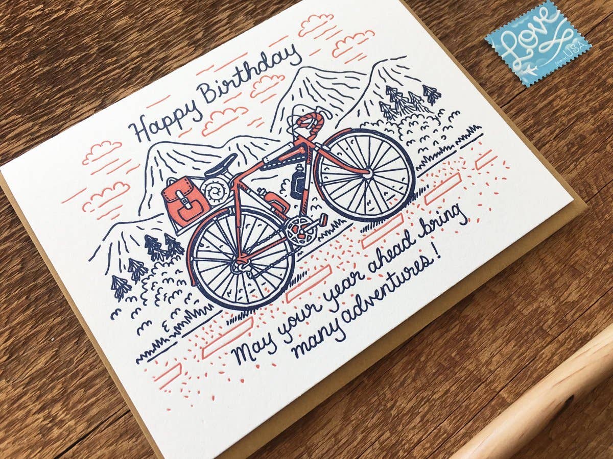 Noteworthy Paper & Press – wholesale Birthday card – Birthday Bicycle Card3