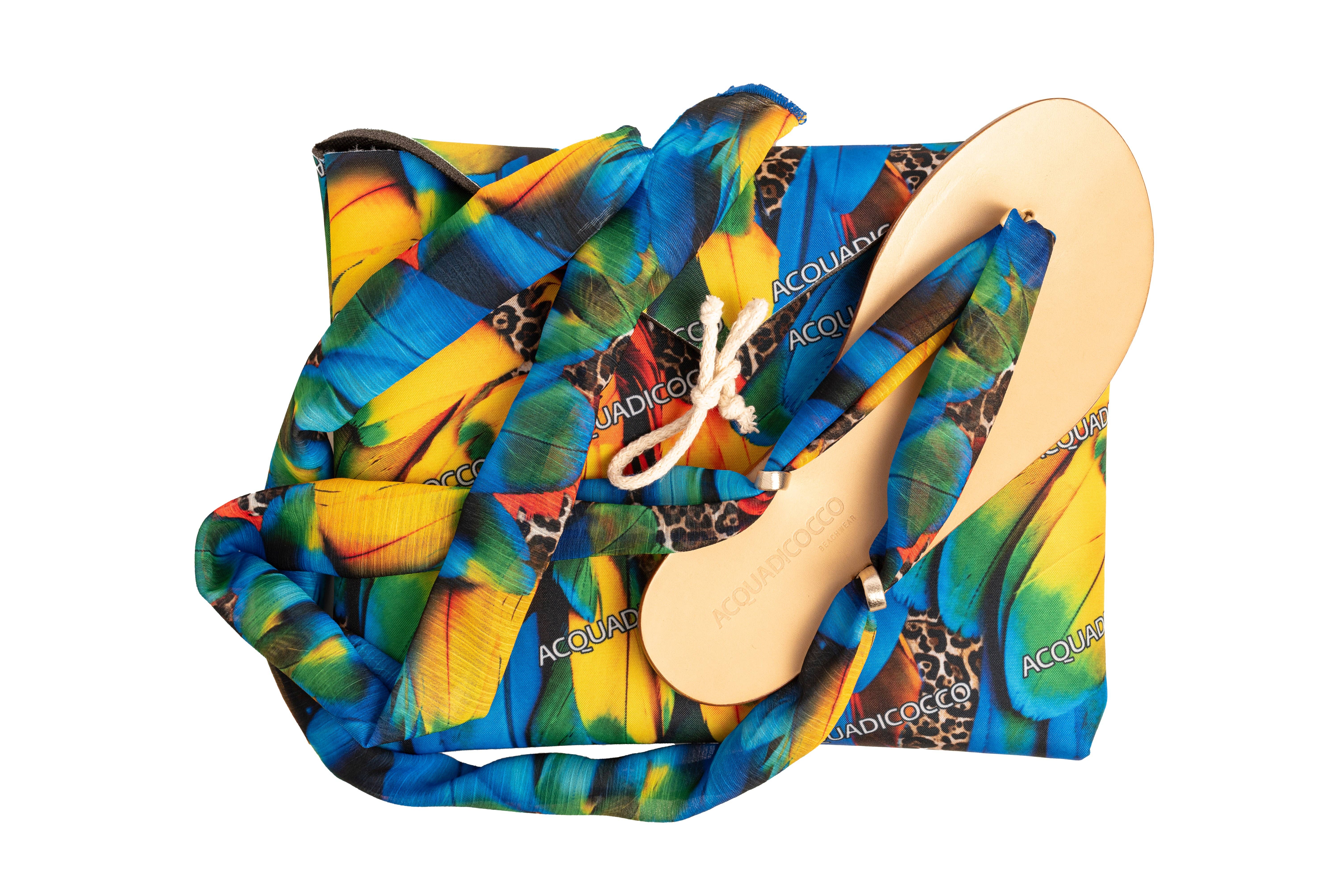 ACQUADICOCCO - Venta al por mayor Sandalias - Mujer - Sandalia Slave de piel auténtica con plumas0