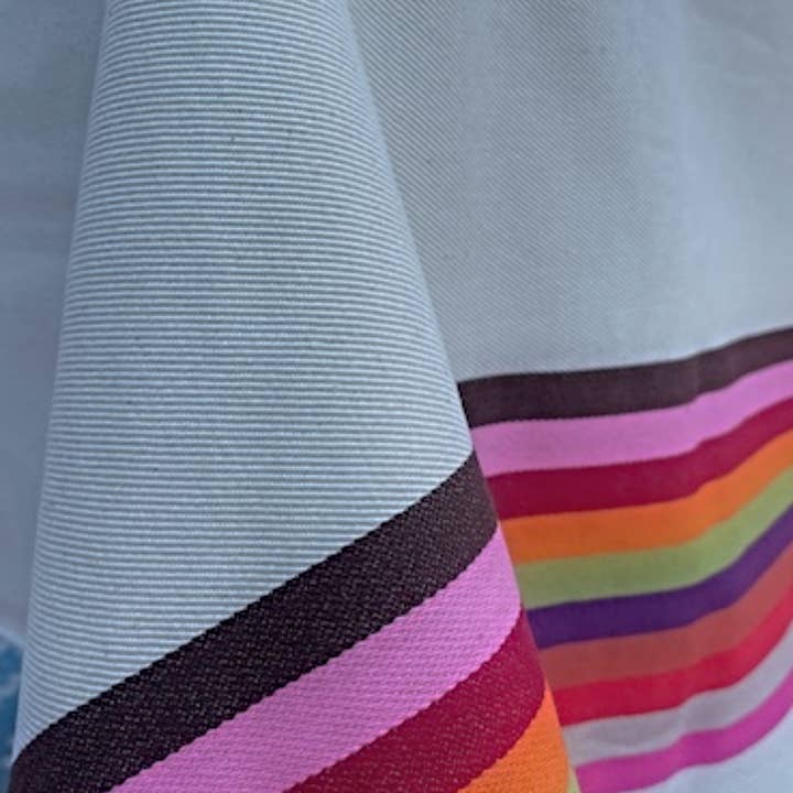 La Maisonnette - Wholesale Tablecloth - French Tablecloth Basque Stripe1
