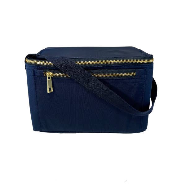 Mint - Vente Sac/boîte repas - Boîte à lunch en nylon et laiton bleu marine | Menthe0