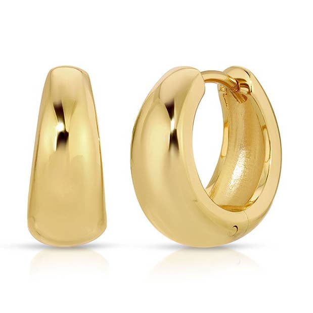 Lara 18K vergoldete Messing-Creolen für den Großhandel von Jūratė Los Angeles