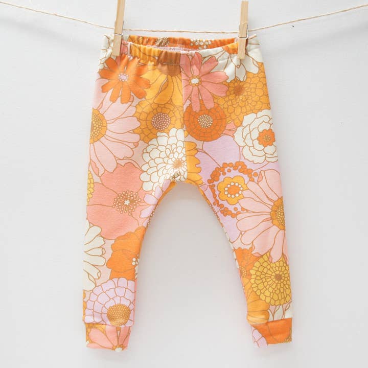 Leggings - Leggings per neonato/bambino/bambino, stampa floreale per la vendita all'ingrosso da parte di Willbirdbaby