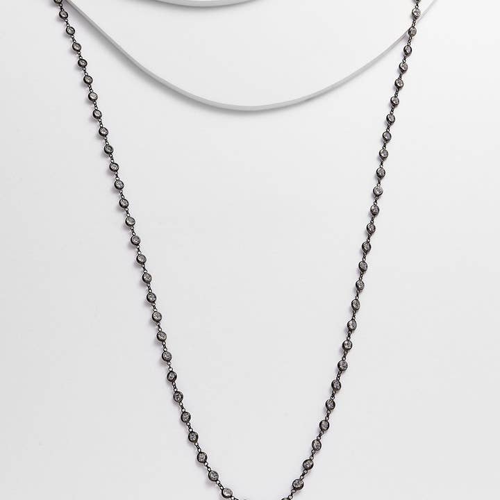 Kosa Jewels - Wholesale Link & Chain Necklace - April Round Cut Diamond by the Yard Necklace7