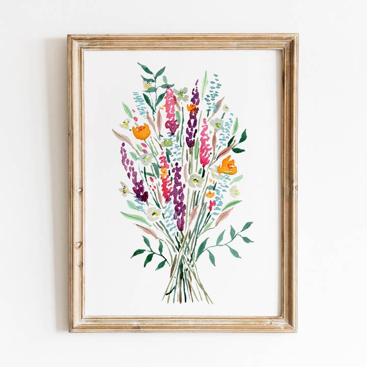 Wildflowers, 100% Cotton Archival Print for wholesale by Dani Reber Art