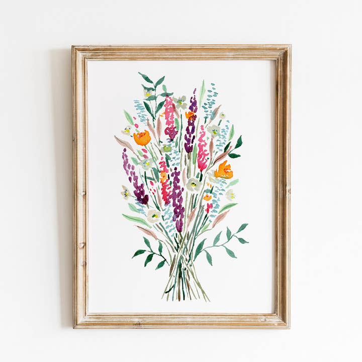 Fleurs sauvages, imprimé d'archives 100 % coton pour la vente par Dani Reber Art