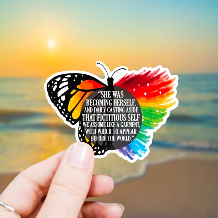 Three Sparrows Design - Wholesale Sticker - She Was Becoming Herself| Waterproof Vinyl Sticker