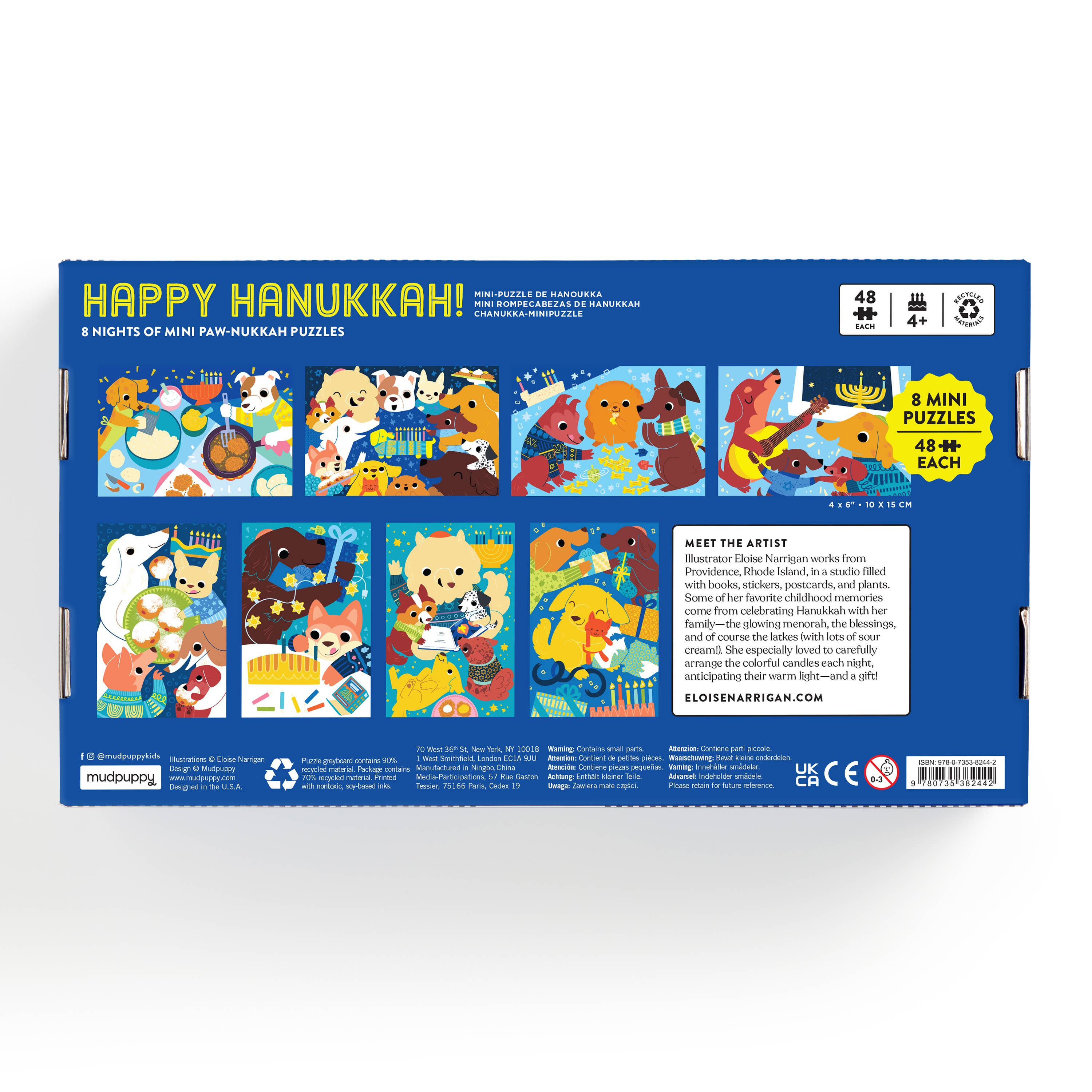Chronicle Books - Wholesale Puzzle - Kids - Happy Hanukkah! Countdown Puzzle Set1