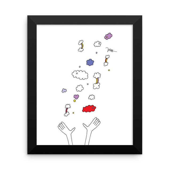 Throwing Rainbows Print for wholesale by The MoMeMans