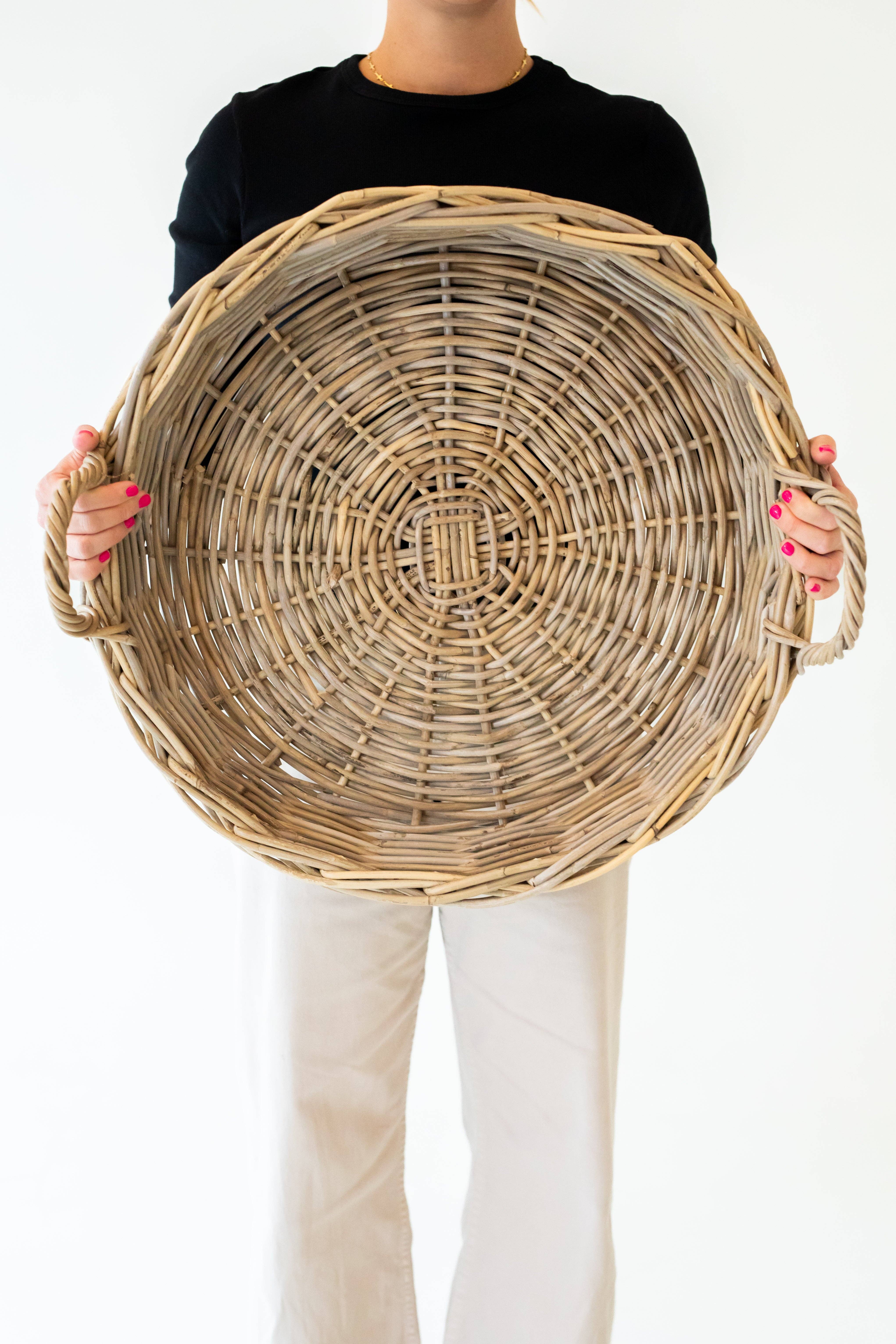 Basketly - Wholesale Decorative Tray - Rattan Round Tray13
