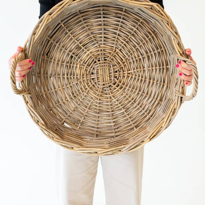 Basketly - Wholesale Decorative Tray - Rattan Round Tray13