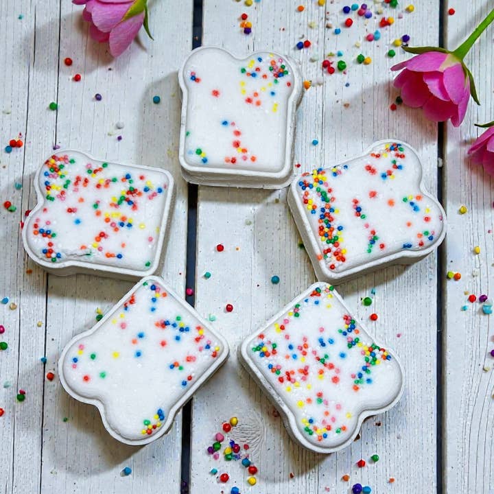 Mini Fairy Bread Bath Bombs x10 for wholesale by Wicks 'n Lotions