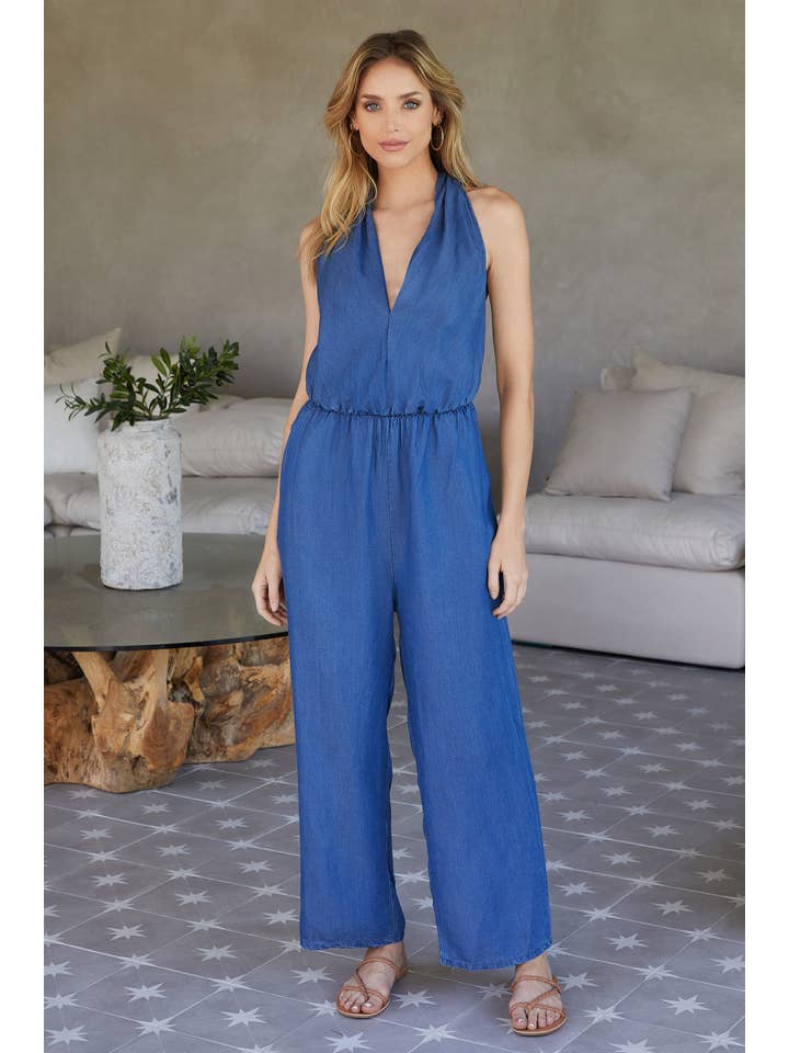 MILIO MILANO - Wholesale Jumpsuit - Women's - TENCEL HALTER NECK JUMPSUIT (68202)3