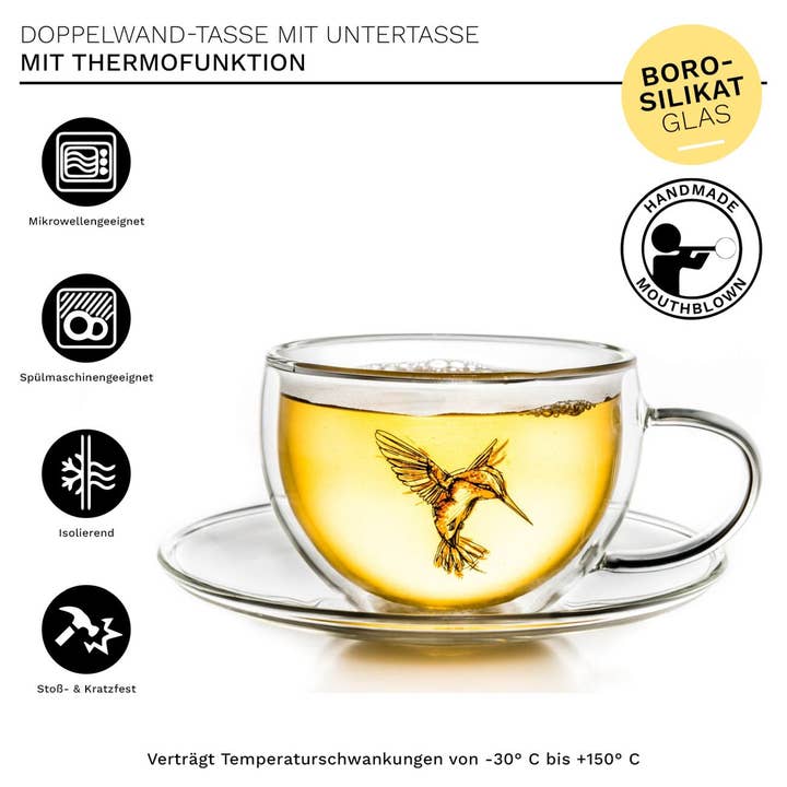 Creano - Wholesale Coffee/Tea Cup - Hummi Thermal Mug with Saucer, Red3