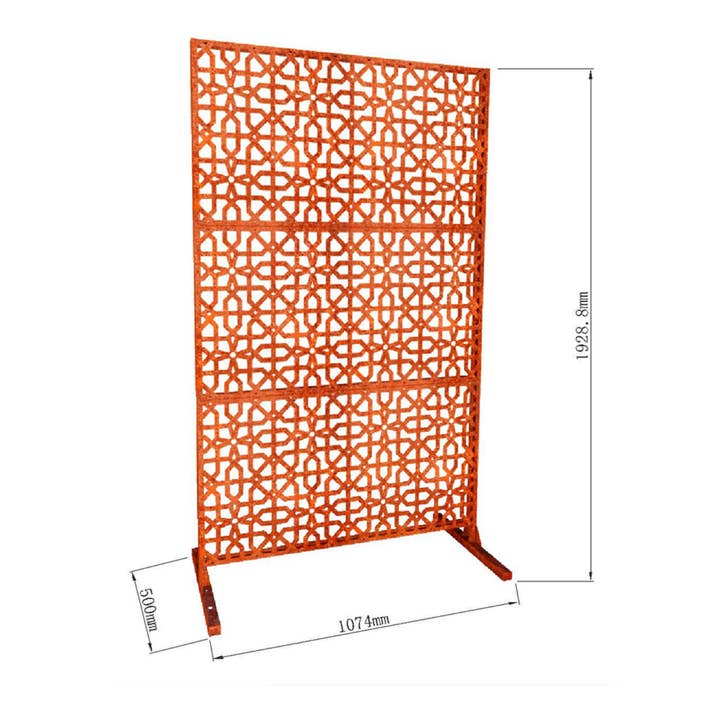 Hi-Line Gift Ltd. – wholesale Decorating tool – 72In Decorative Privacy Screen-Rust(Two Boxes/Set)