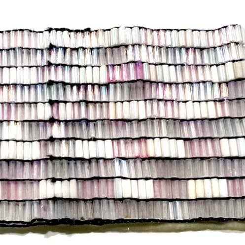 10 row mosaic stretch bracelet White Pink for wholesale by Erik & Mike