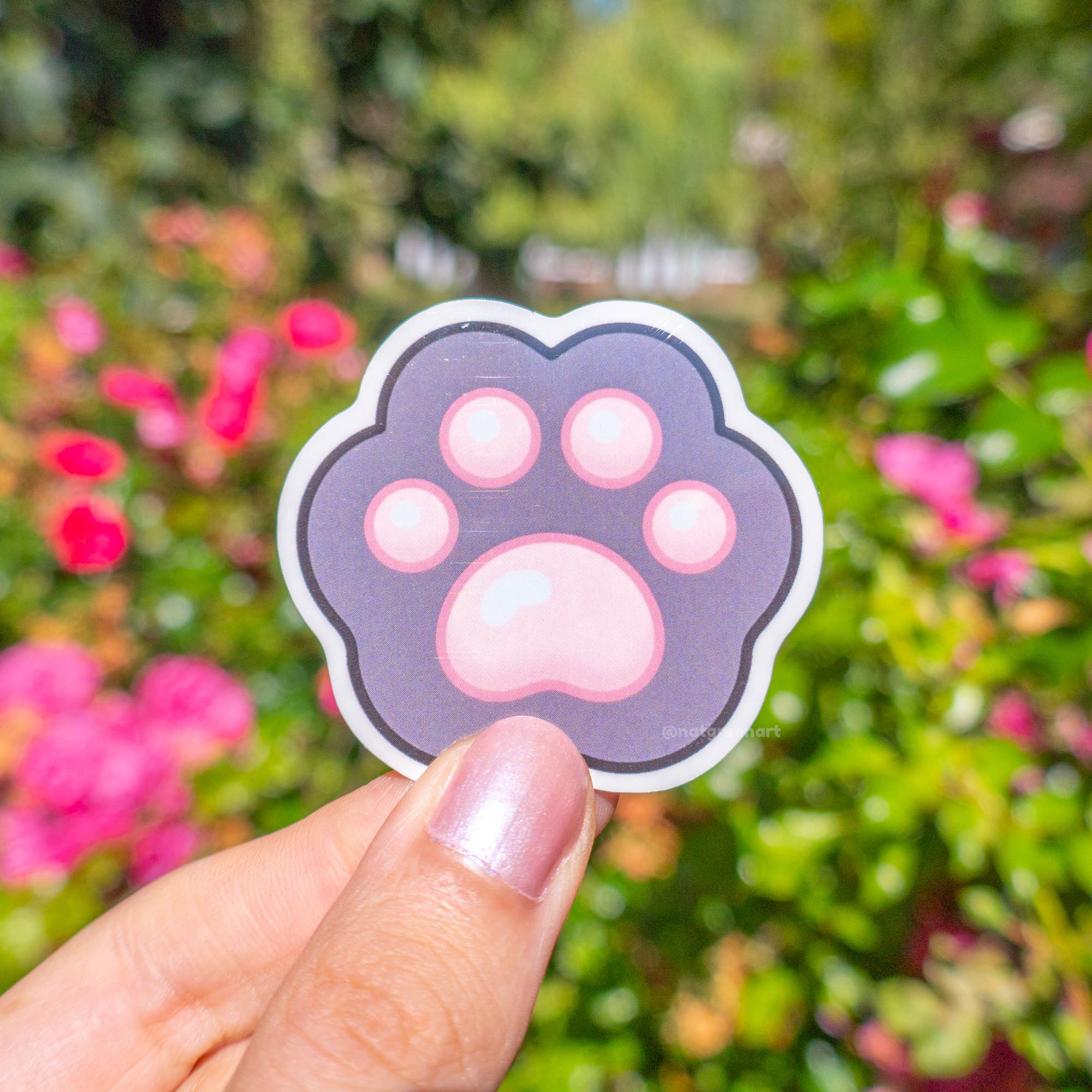 NatGreenArt - Wholesale Temporary Tattoo - Black Cat Paw Print Temporary Tattoo1