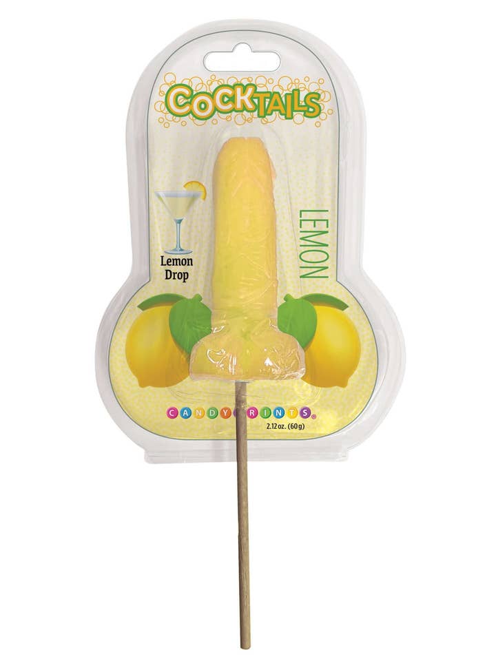 COCKtails- Cocktail Inspired Penis Lollipops- Lemon Drop 🍋 for wholesale by Little Genie Productions