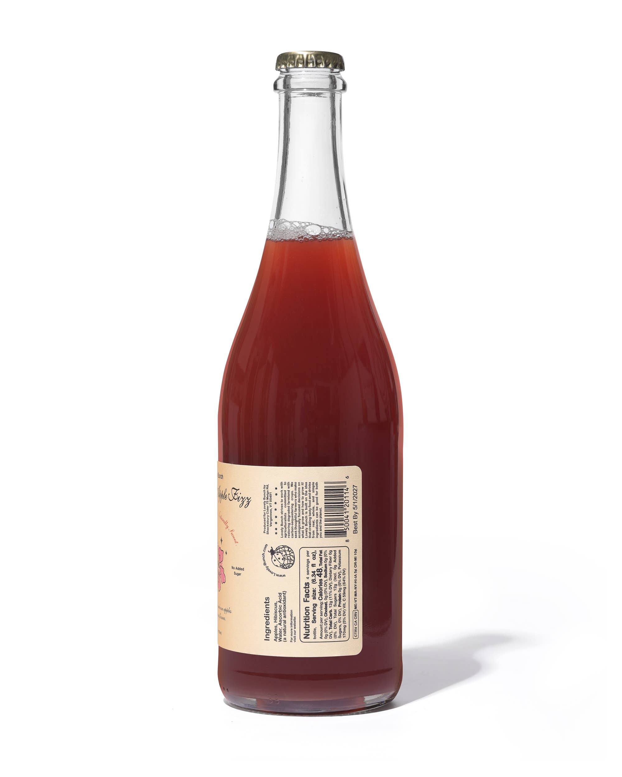 Lovely Bunch - Wholesale Soda/Carbonated Drink - Hibiscus Apple Fizz 750ml Bottle2