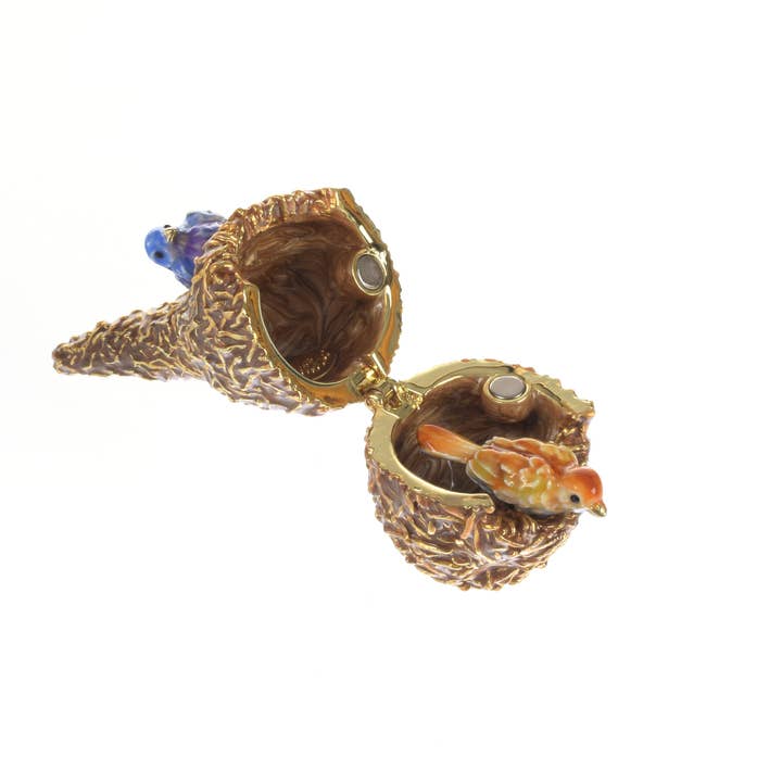 Keren Kopal - Wholesale Jewelry Box/Organizer - Two love Birds in a nest Trinket Box2