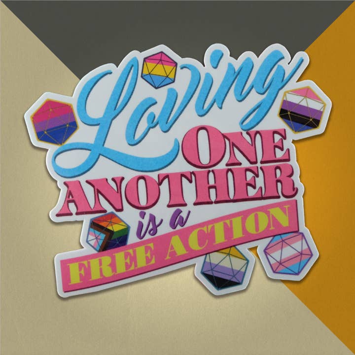 Loving One Another is een gratis actiesticker voor wholesale door The Raven and the Goose