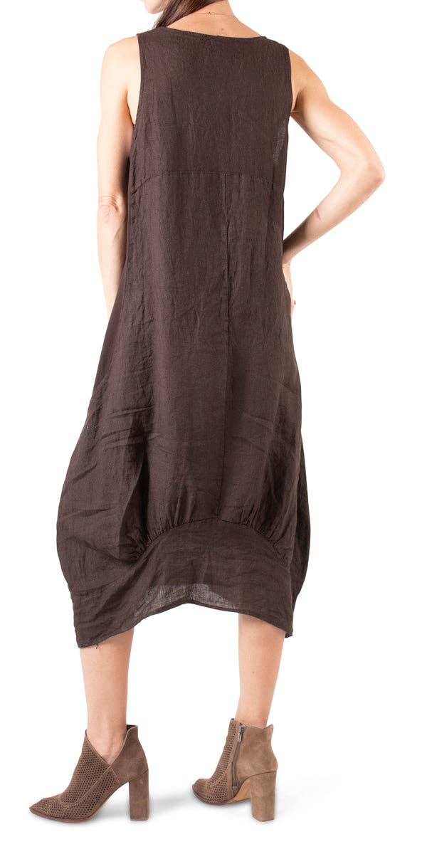 Gigi Moda - Wholesale Dress - Women's - Pure Linen Sleeveless Dress35