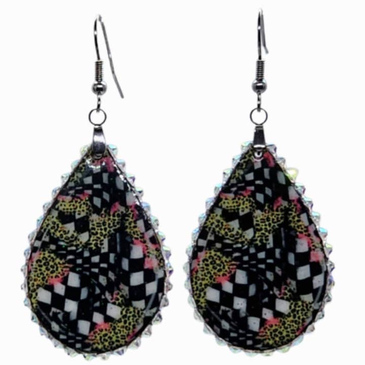 Boucles d'oreilles de course avec strass pour la vente par BCD