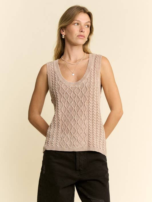 KNIT SWEATER TANK TOP for wholesale by JADE BY JANE