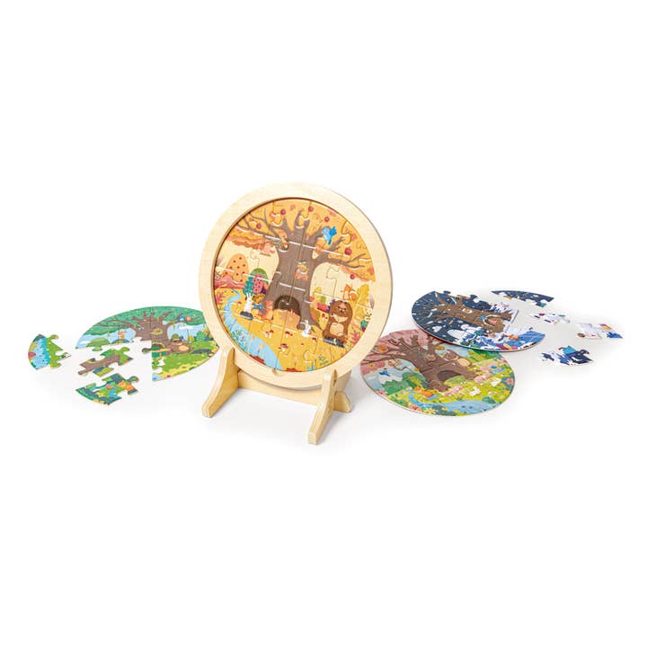 Four Seasons Layer Puzzle for wholesale by Hape Toys