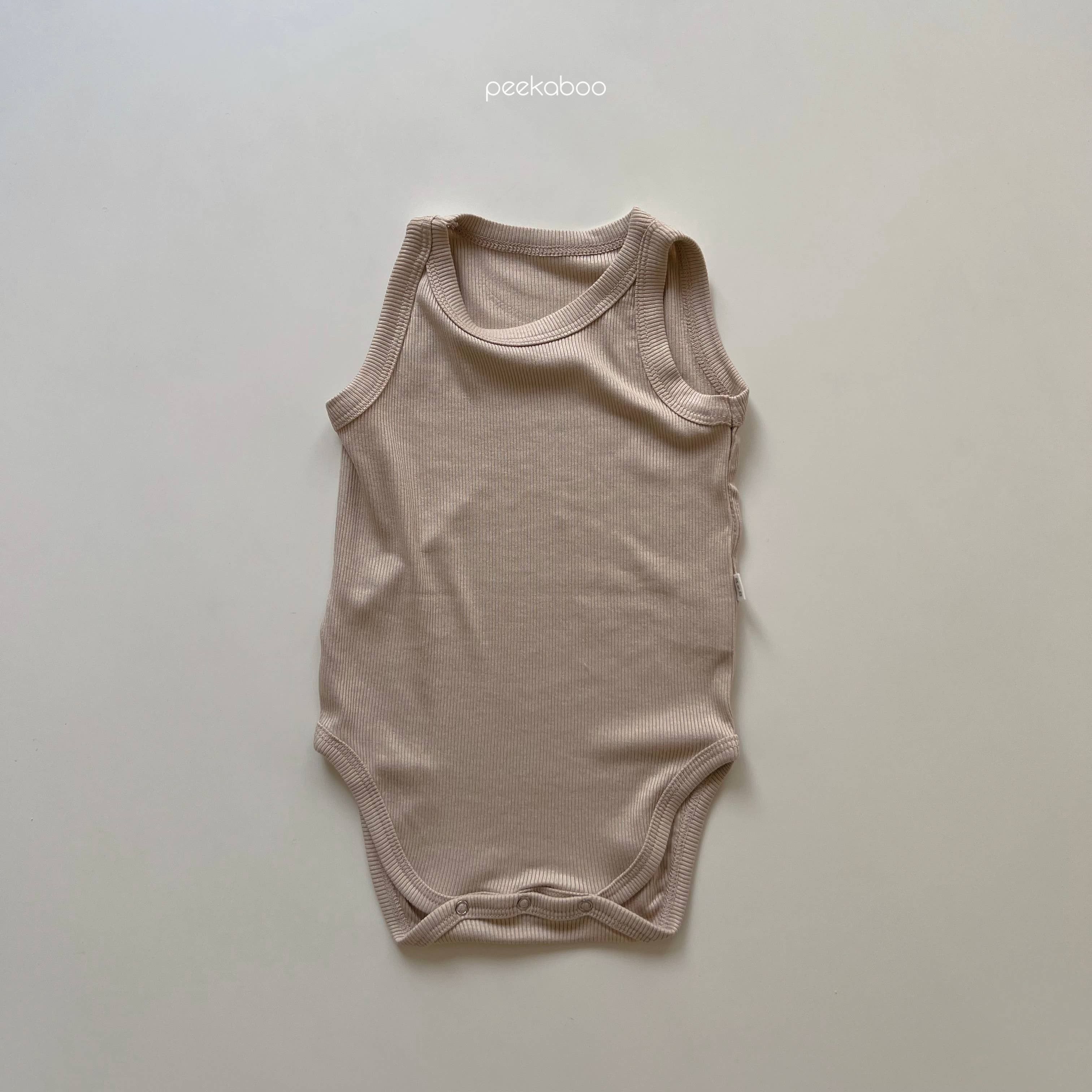 peekaboo - Vente Body (sans pieds) – bébé - Body bébé en coton côtelé sans manches | Body débardeur bébé1