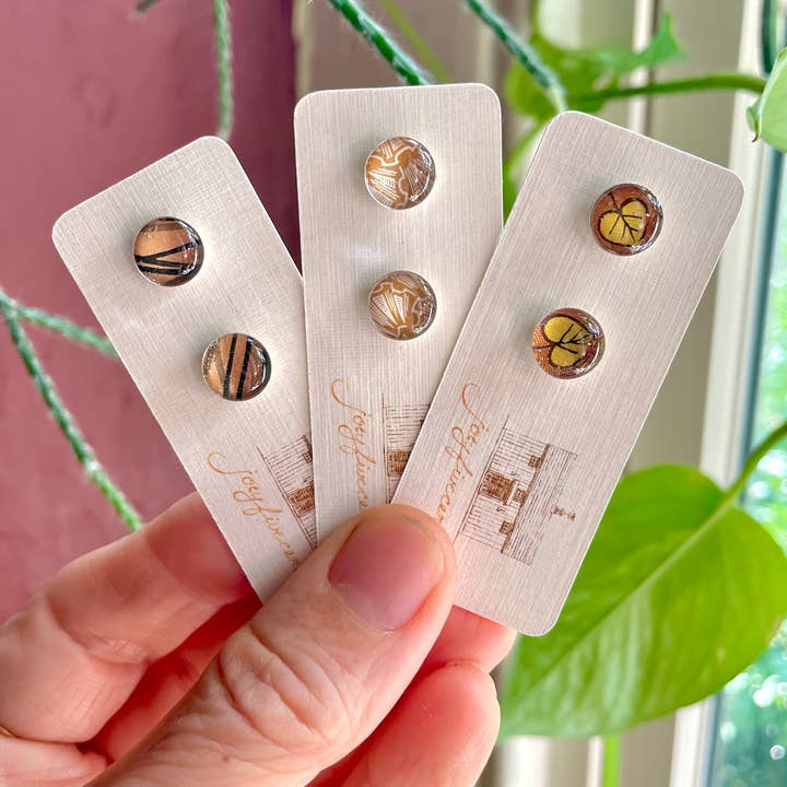 joeyfivecents - Wholesale Stud/Post Earrings - Studs - small, color, pattern & botanical, gardening, spring