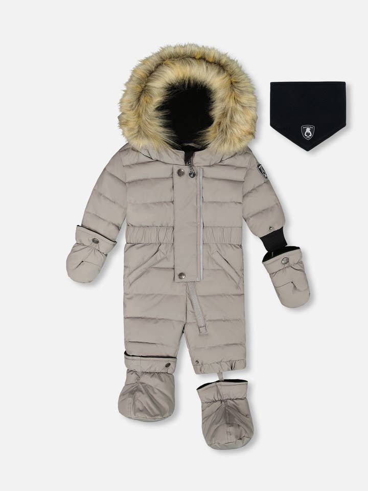 Eendelig Baby Origineel Gewatteerd Skipak Grijs voor wholesale door Deux par Deux