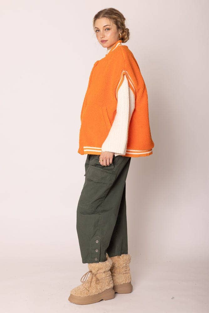 MiMi Wholesale - Wholesale Outerwear Vest - Women's - QCV420019 College Colors Sherpa Varsity Vest4