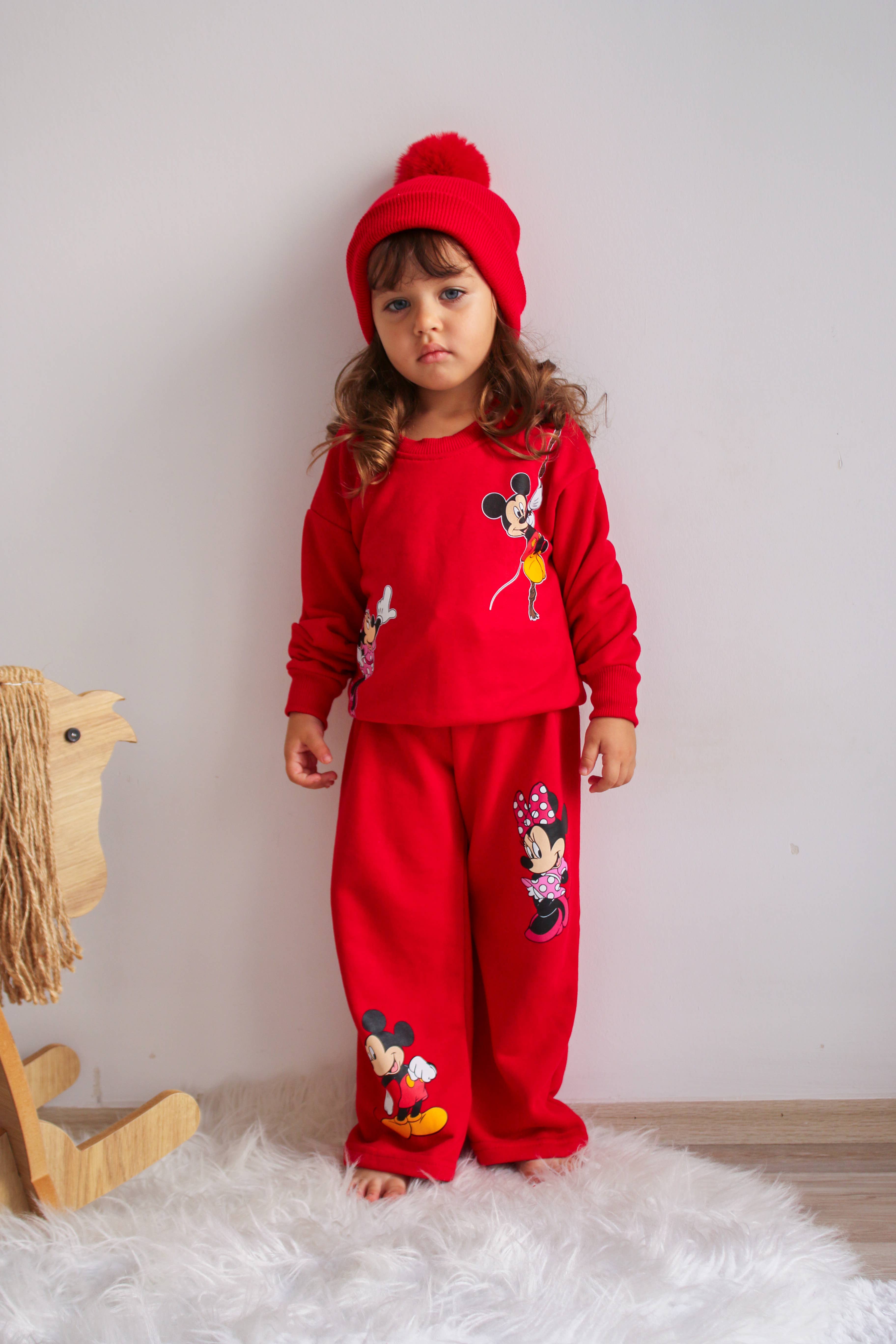 Himmelberg Baby – wholesale Mössa - Barn – Röd Singel Pom Pom Baby-/Barnmössa 0-8 år4