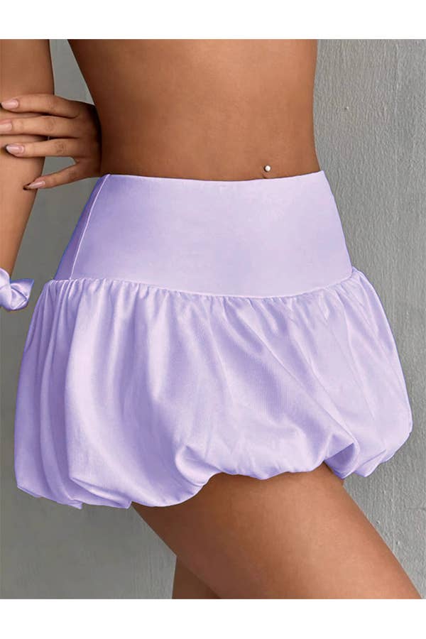 Color 5 – wholesale Skirt – Women’s – Balloon bubble ruffle mini  skirt  w/lining and shorts under8
