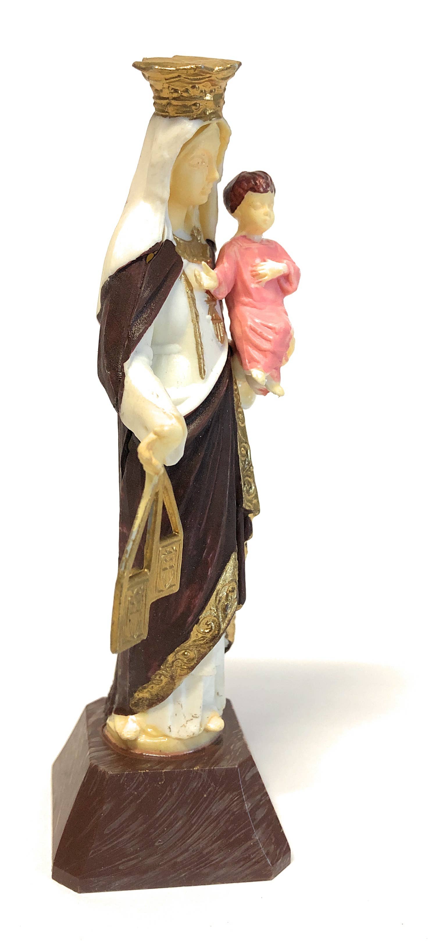 Costa Articoli Religiosi - Vente Figurine décorative - Statue de Notre-Dame du Mont Carmel en plastique 12 cm1