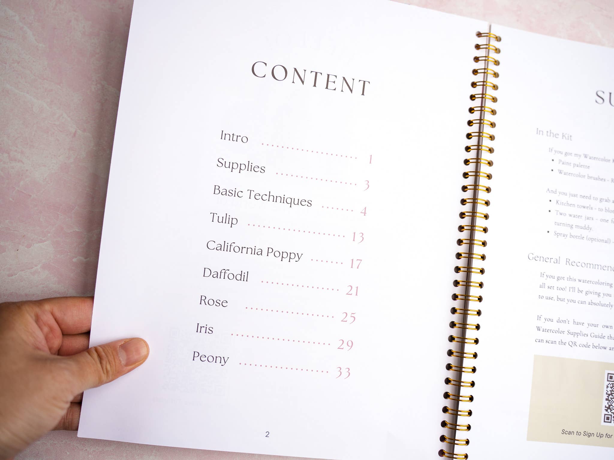 Jean Choe Art & Design - Wholesale Sketchbook/Sketchpad - Watercoloring Book. Watercolor Workbook - Outlined Flowers.8