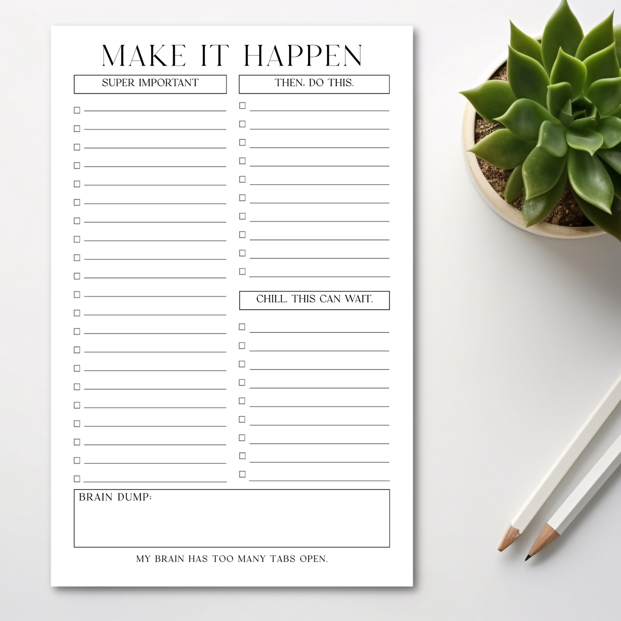 Eleventh and Taylor - Vente Blocs-notes - Liste de tâches : Bloc-notes de 50 pages à déchirer5